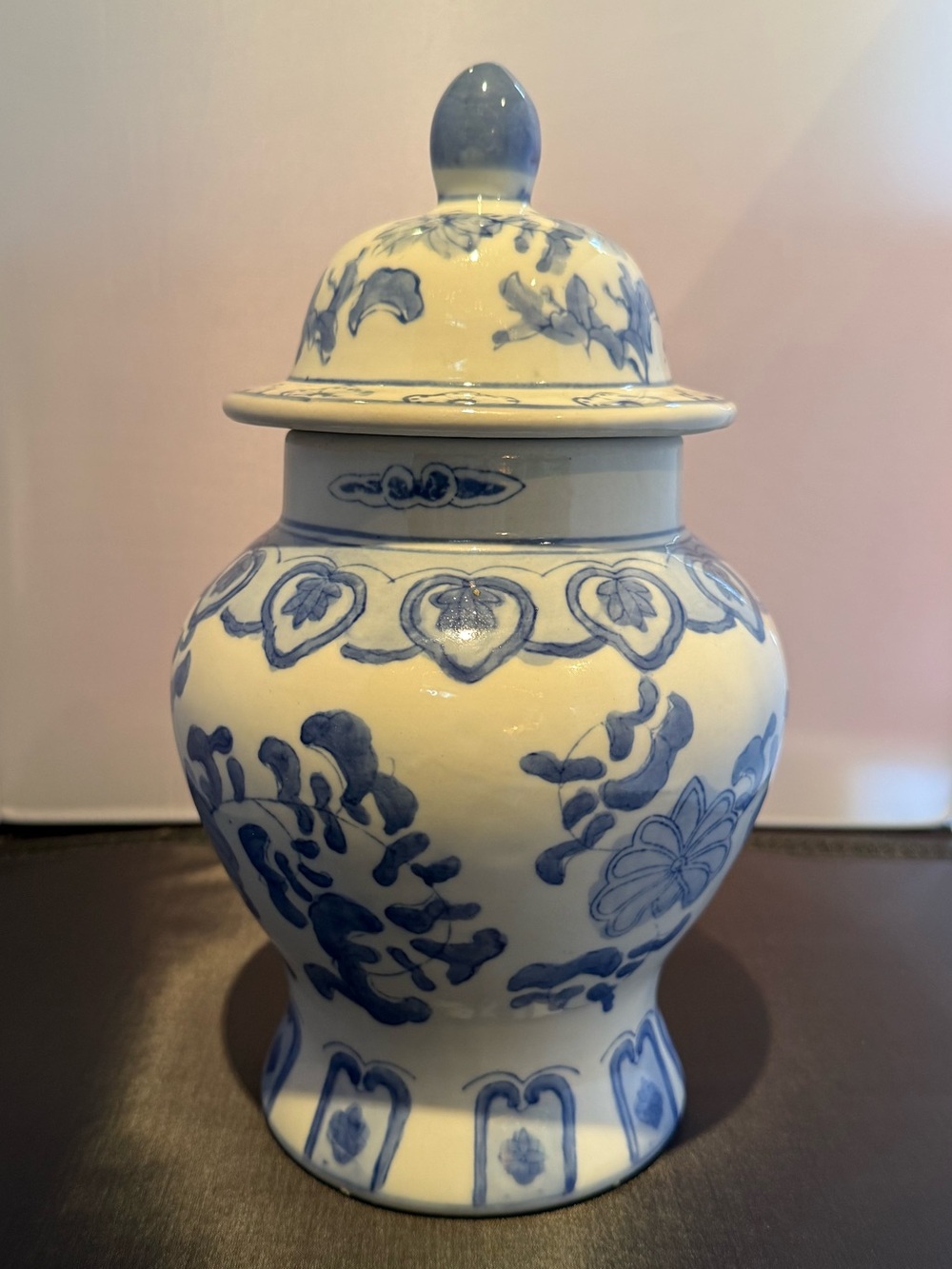 Blue and White Decorative Ginger Jar - Brand:
